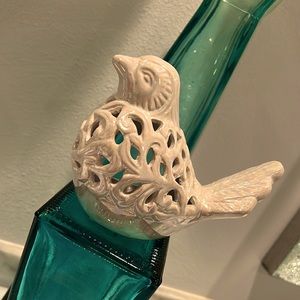 Candle bird holder